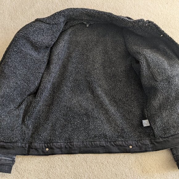 DSTLD Sherpa Denim Jacket - Black - Picture 2 of 6